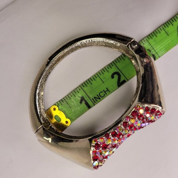 Red and Gold Cuff Bracelet - Picture 9 of 13